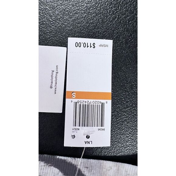 LNA WOMENS RUCHED RIBBED MINI SKIRT GREY ZEBRA PRINT SIZE S NEW P1-45 - Picture 9 of 11